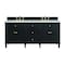 James Martin Vanities 72'' Double Vanity, Black Onyx w/ 3 CM Lime Delight Quartz Top 424-V72-BKO-3LDL - alternate 1